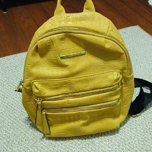 Steve Madden Yellow Embossed Backpack